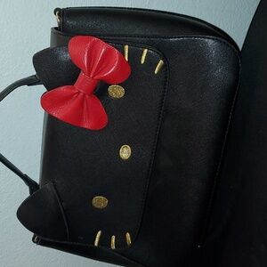 Modcloth Loungefly Hello Kitty Purse Hand Bag red black gold